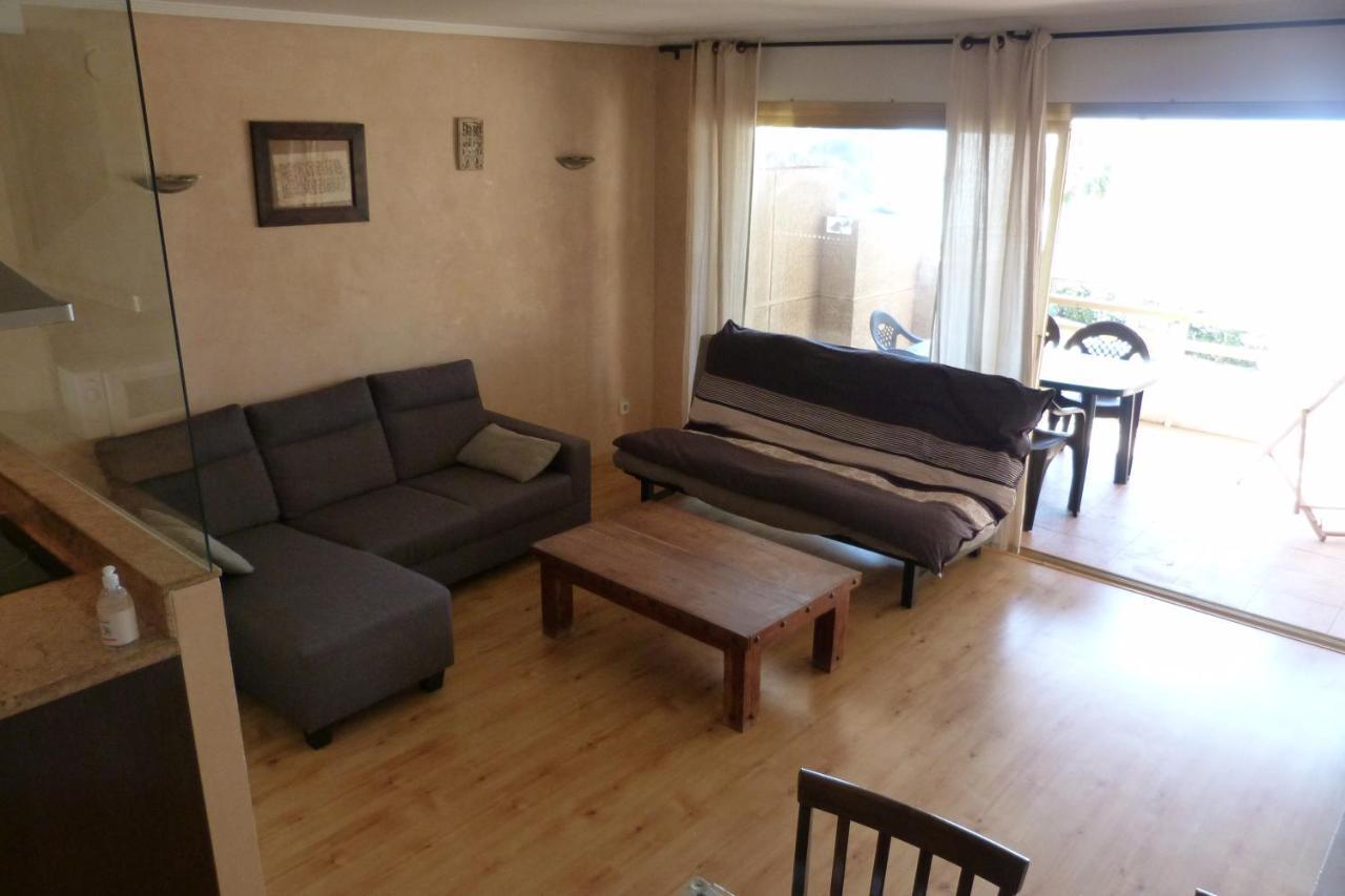 סאלו Apartamento Playamero Deluxe Playa Capellans Frente Al Mar מראה חיצוני תמונה